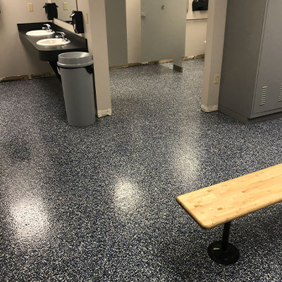 gym bathroom floor